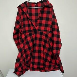 Red and Black Plaid Dress